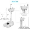 imageYITAHOME Portable Sink Camping Hand Washing Station with 17 L Wash Basin Stand and Carry Bag Rolling Wheels Soap Dispenser Towel Holder for Outdoor Travel Boat Gather Garden WorksiteUpgrated Sink