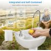 imageYITAHOME Portable Sink Camping Hand Washing Station with 17 L Wash Basin Stand and Carry Bag Rolling Wheels Soap Dispenser Towel Holder for Outdoor Travel Boat Gather Garden WorksiteSink