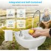 imageYITAHOME Portable Sink Camping Hand Washing Station with 17 L Wash Basin Stand and Carry Bag Rolling Wheels Soap Dispenser Towel Holder for Outdoor Travel Boat Gather Garden WorksiteSinkSewage Tank