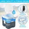 imageYITAHOME Portable Toilet Camping Porta Potty 58 Gallon with Diagonal Deepened and Enlargerd Bowl Hand Sprayer Level Indicator Carry Bag Portable Toilet for Adults RV Travel Boat and TripsExtended Diagonal SeatSprayer