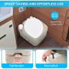 imageYITAHOME Portable Toilet Camping Porta Potty 58 Gallon with Diagonal Deepened and Enlargerd Bowl Hand Sprayer Level Indicator Carry Bag Portable Toilet for Adults RV Travel Boat and TripsExtended Diagonal SeatSprayer