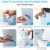 imageYITAHOME Portable Toilet Camping Porta Potty 58 Gallon with Diagonal Deepened and Enlargerd Bowl Hand Sprayer Level Indicator Carry Bag Portable Toilet for Adults RV Travel Boat and TripsExtended Diagonal Seat Sprayer