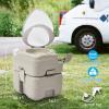 imageYITAHOME Portable Toilet Camping Porta Potty 58 Gallon with Diagonal Deepened and Enlargerd Bowl Hand Sprayer Level Indicator Carry Bag Portable Toilet for Adults RV Travel Boat and TripsDiagonal SeatSprayer