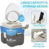 imageYITAHOME Portable Toilet Camping Porta Potty 58 Gallon with Diagonal Deepened and Enlargerd Bowl Hand Sprayer Level Indicator Carry Bag Portable Toilet for Adults RV Travel Boat and TripsDiagonal SeatSprayer