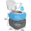 imageYITAHOME Portable Toilet Camping Porta Potty 58 Gallon with Diagonal Deepened and Enlargerd Bowl Hand Sprayer Level Indicator Carry Bag Portable Toilet for Adults RV Travel Boat and TripsStandard Seat