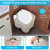imageYITAHOME Portable Toilet Camping Porta Potty 58 Gallon with Diagonal Deepened and Enlargerd Bowl Hand Sprayer Level Indicator Carry Bag Portable Toilet for Adults RV Travel Boat and TripsDiagonal SeatSprayer