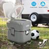 imageYITAHOME Portable Toilet Camping Porta Potty 58 Gallon with Diagonal Deepened and Enlargerd Bowl Hand Sprayer Level Indicator Carry Bag Portable Toilet for Adults RV Travel Boat and TripsStandard SeatBagSprayer