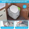 imageYITAHOME Portable Toilet Camping Porta Potty 58 Gallon with Diagonal Deepened and Enlargerd Bowl Hand Sprayer Level Indicator Carry Bag Portable Toilet for Adults RV Travel Boat and TripsExtended Diagonal SeatBagSprayer
