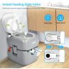 imageYITAHOME Portable Toilet Camping Porta Potty 58 Gallon with Diagonal Deepened and Enlargerd Bowl Hand Sprayer Level Indicator Carry Bag Portable Toilet for Adults RV Travel Boat and TripsStandard Seat