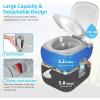 imageYITAHOME Portable Toilet Camping Porta Potty 58 Gallon with Diagonal Deepened and Enlargerd Bowl Hand Sprayer Level Indicator Carry Bag Portable Toilet for Adults RV Travel Boat and TripsStandard SeatBagSprayer