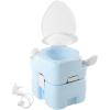imageYITAHOME Portable Toilet Camping Porta Potty 58 Gallon with Diagonal Deepened and Enlargerd Bowl Hand Sprayer Level Indicator Carry Bag Portable Toilet for Adults RV Travel Boat and TripsExtended Diagonal SeatSprayer