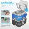 imageYITAHOME Portable Toilet Camping Porta Potty 58 Gallon with Diagonal Deepened and Enlargerd Bowl Hand Sprayer Level Indicator Carry Bag Portable Toilet for Adults RV Travel Boat and TripsStandardBagSprayer