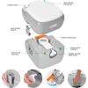 imageYITAHOME Portable Toilet Camping Porta Potty 58 Gallon with Diagonal Deepened and Enlargerd Bowl Hand Sprayer Level Indicator Carry Bag Portable Toilet for Adults RV Travel Boat and TripsStandard Seat