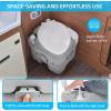 imageYITAHOME Portable Toilet Camping Porta Potty 58 Gallon with Diagonal Deepened and Enlargerd Bowl Hand Sprayer Level Indicator Carry Bag Portable Toilet for Adults RV Travel Boat and TripsExtended Diagonal SeatBagSprayer