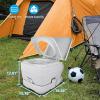 imageYITAHOME Portable Toilet Camping Toilet Travel RV Toilet53 Gallon Detachable Waste Tank Double Water Spouts Portable Toilet for Camping Hiking Hunting Boating GrayDouble Watwer OutletsHandle Pump Flush