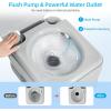 imageYITAHOME Portable Toilet Camping Toilet Travel RV Toilet53 Gallon Detachable Waste Tank Double Water Spouts Portable Toilet for Camping Hiking Hunting Boating GraySingle Watwer OutletPress Flush Pump