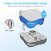imageYITAHOME Portable Toilet Camping Toilet Travel RV Toilet53 Gallon Detachable Waste Tank Double Water Spouts Portable Toilet for Camping Hiking Hunting Boating GrayDouble Watwer OutletsHandle Pump Flush