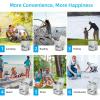 imageYITAHOME Portable Toilet Camping Toilet Travel RV Toilet53 Gallon Detachable Waste Tank Double Water Spouts Portable Toilet for Camping Hiking Hunting Boating GrayDouble Watwer OutletsHandle Flush Pump Wheels