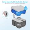 imageYITAHOME Portable Toilet Camping Toilet Travel RV Toilet53 Gallon Detachable Waste Tank Double Water Spouts Portable Toilet for Camping Hiking Hunting Boating GrayDouble Watwer OutletsHandle Flush Pump