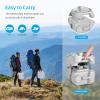 imageYITAHOME Portable Toilet Camping Toilet Travel RV Toilet53 Gallon Detachable Waste Tank Double Water Spouts Portable Toilet for Camping Hiking Hunting Boating GrayT Watwer OutletHandle Flush Pump