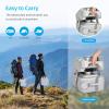imageYITAHOME Portable Toilet Camping Toilet Travel RV Toilet53 Gallon Detachable Waste Tank Double Water Spouts Portable Toilet for Camping Hiking Hunting Boating GraySingle Watwer OutletPress Flush Pump