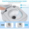 imageYITAHOME Portable Toilet Camping Toilet Travel RV Toilet53 Gallon Detachable Waste Tank Double Water Spouts Portable Toilet for Camping Hiking Hunting Boating GraySingle Watwer OutletPress Flush Pump