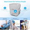 imageYITAHOME Portable Toilet Camping Toilet Travel RV Toilet53 Gallon Detachable Waste Tank Double Water Spouts Portable Toilet for Camping Hiking Hunting Boating GrayDouble Watwer OutletsHandle Flush Pump