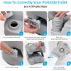 imageYITAHOME Portable Toilet Camping Toilet Travel RV Toilet53 Gallon Detachable Waste Tank Double Water Spouts Portable Toilet for Camping Hiking Hunting Boating GraySingle Watwer OutletPress Flush Pump