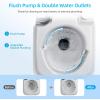 imageYITAHOME Portable Toilet Camping Toilet Travel RV Toilet53 Gallon Detachable Waste Tank Double Water Spouts Portable Toilet for Camping Hiking Hunting Boating GrayDouble Watwer OutletsHandle Flush Pump