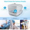 imageYITAHOME Portable Toilet Camping Toilet Travel RV Toilet53 Gallon Detachable Waste Tank Double Water Spouts Portable Toilet for Camping Hiking Hunting Boating GraySingle Watwer OutletPress Pump Flush