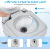 imageYITAHOME Portable Toilet Camping Toilet Travel RV Toilet53 Gallon Detachable Waste Tank Double Water Spouts Portable Toilet for Camping Hiking Hunting Boating GraySingle Watwer OutletPress Flush Pump