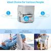 imageYITAHOME Portable Toilet Camping Toilet Travel RV Toilet53 Gallon Detachable Waste Tank Double Water Spouts Portable Toilet for Camping Hiking Hunting Boating GrayDouble Watwer OutletsHandle Flush Pump Wheels