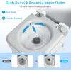 imageYITAHOME Portable Toilet Camping Toilet Travel RV Toilet53 Gallon Detachable Waste Tank Double Water Spouts Portable Toilet for Camping Hiking Hunting Boating GrayT Watwer OutletHandle Flush Pump