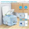 imageYITAHOME Portable Toilet Camping Toilet Travel RV Toilet53 Gallon Detachable Waste Tank Double Water Spouts Portable Toilet for Camping Hiking Hunting Boating GrayT Watwer OutletPress Flush Pump