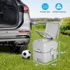 imageYITAHOME Portable Toilet Camping Toilet Travel RV Toilet53 Gallon Detachable Waste Tank Double Water Spouts Portable Toilet for Camping Hiking Hunting Boating GrayT Watwer OutletHandle Flush Pump