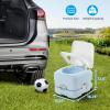 imageYITAHOME Portable Toilet Camping Toilet Travel RV Toilet53 Gallon Detachable Waste Tank Double Water Spouts Portable Toilet for Camping Hiking Hunting Boating GrayT Watwer OutletPress Flush Pump