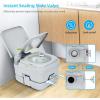 imageYITAHOME Portable Toilet Camping Toilet Travel RV Toilet53 Gallon Detachable Waste Tank Double Water Spouts Portable Toilet for Camping Hiking Hunting Boating GraySingle Watwer OutletPress Pump Flush