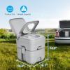 imageYITAHOME Portable Toilet Camping Toilet Travel RV Toilet53 Gallon Detachable Waste Tank Double Water Spouts Portable Toilet for Camping Hiking Hunting Boating GraySingle Watwer OutletPress Flush Pump