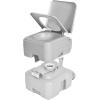 imageYITAHOME Portable Toilet Camping Toilet Travel RV Toilet53 Gallon Detachable Waste Tank Double Water Spouts Portable Toilet for Camping Hiking Hunting Boating GraySingle Watwer OutletPress Flush Pump