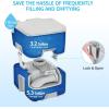 imageYITAHOME Portable Toilet Camping Toilet Travel RV Toilet53 Gallon Detachable Waste Tank Double Water Spouts Portable Toilet for Camping Hiking Hunting Boating GrayDouble Watwer OutletsHandle Flush Pump Wheels