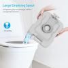 imageYITAHOME Portable Toilet Camping Toilet Travel RV Toilet53 Gallon Detachable Waste Tank Double Water Spouts Portable Toilet for Camping Hiking Hunting Boating GrayDouble Watwer OutletsPress Flush Pump