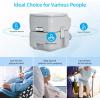 imageYITAHOME Portable Toilet Camping Toilet Travel RV Toilet53 Gallon Detachable Waste Tank Double Water Spouts Portable Toilet for Camping Hiking Hunting Boating GrayT Watwer OutletHandle Flush Pump