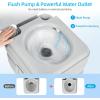 imageYITAHOME Portable Toilet Camping Toilet Travel RV Toilet53 Gallon Detachable Waste Tank Double Water Spouts Portable Toilet for Camping Hiking Hunting Boating GraySingle Watwer OutletPress Flush Pump