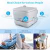 imageYITAHOME Portable Toilet Camping Toilet Travel RV Toilet53 Gallon Detachable Waste Tank Double Water Spouts Portable Toilet for Camping Hiking Hunting Boating GrayDouble Watwer OutletsPress Flush Pump