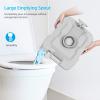 imageYITAHOME Portable Toilet Camping Toilet Travel RV Toilet53 Gallon Detachable Waste Tank Double Water Spouts Portable Toilet for Camping Hiking Hunting Boating GrayDouble Watwer OutletsHandle Flush Pump