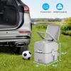 imageYITAHOME Portable Toilet Camping Toilet Travel RV Toilet53 Gallon Detachable Waste Tank Double Water Spouts Portable Toilet for Camping Hiking Hunting Boating GraySingle Watwer OutletPress Flush Pump