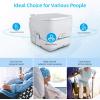 imageYITAHOME Portable Toilet Camping Toilet Travel RV Toilet53 Gallon Detachable Waste Tank Double Water Spouts Portable Toilet for Camping Hiking Hunting Boating GrayDouble Watwer OutletsHandle Pump Flush