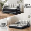 imageYITAHOME Queen Size Air Sofa Bed Mattress with Headboard and Pump Blow Up Couch Inflatable Bed for Home Living Room 79quot x 60quot x 25quot Expanded Size Black