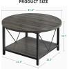 imageYITAHOME Rustic Coffee Table with Storage 5 Tier Center Living Room Table 47quot Farmhouse Wood Rectangle Cocktail Tea Table Modern Industrial Accent Table wArched Metal Frame for Home Decor BrownDark Grey
