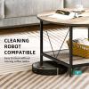 imageYITAHOME Rustic Coffee Table with Storage 5 Tier Center Living Room Table 47quot Farmhouse Wood Rectangle Cocktail Tea Table Modern Industrial Accent Table wArched Metal Frame for Home Decor BrownGrey Wash